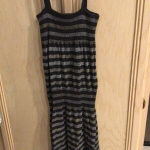 Black and silver striped dress Y2K